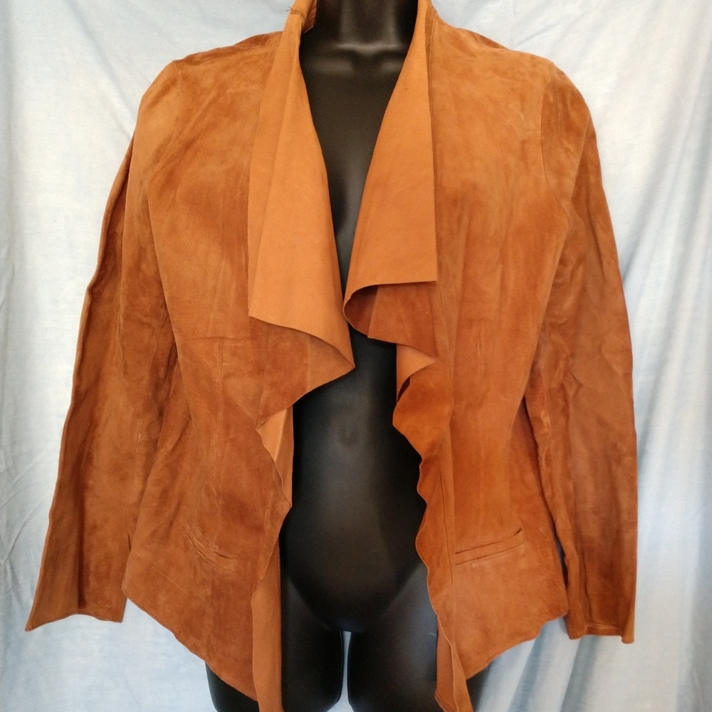Chico's Suede Jacket sz 2 Large